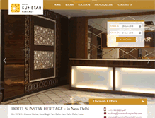 Tablet Screenshot of hotelsunstarheritage.com